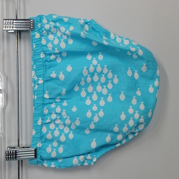 Carter's Turquoise Blue & White Fish Dress & Matching Diaper Cover 24 MOS - Picture 10 of 12